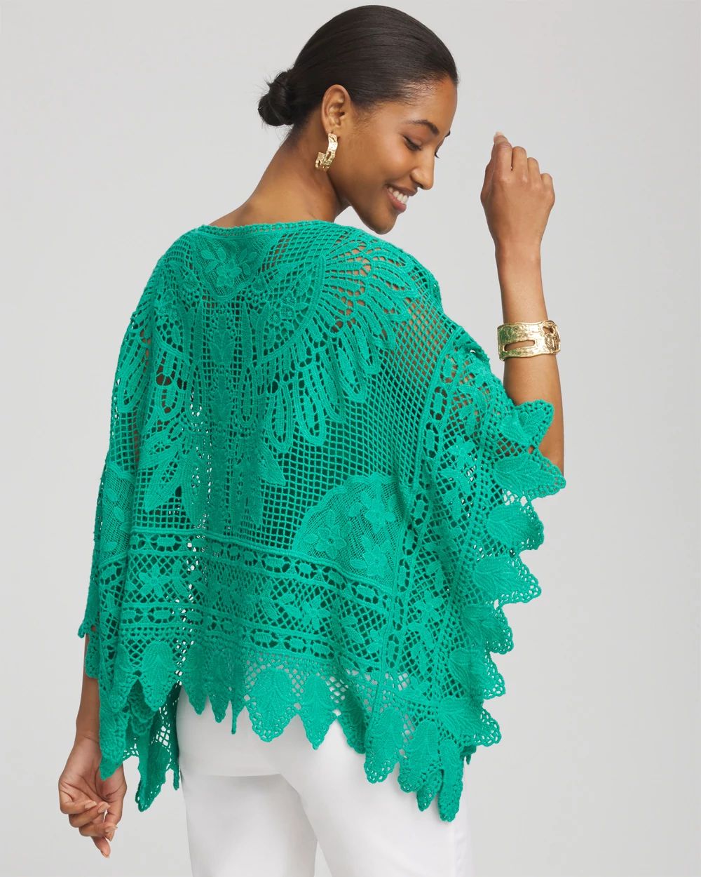 Crochet Lace Poncho Chico s